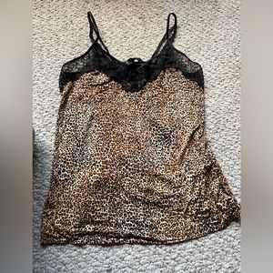 White House Black Market leopard pajama tank